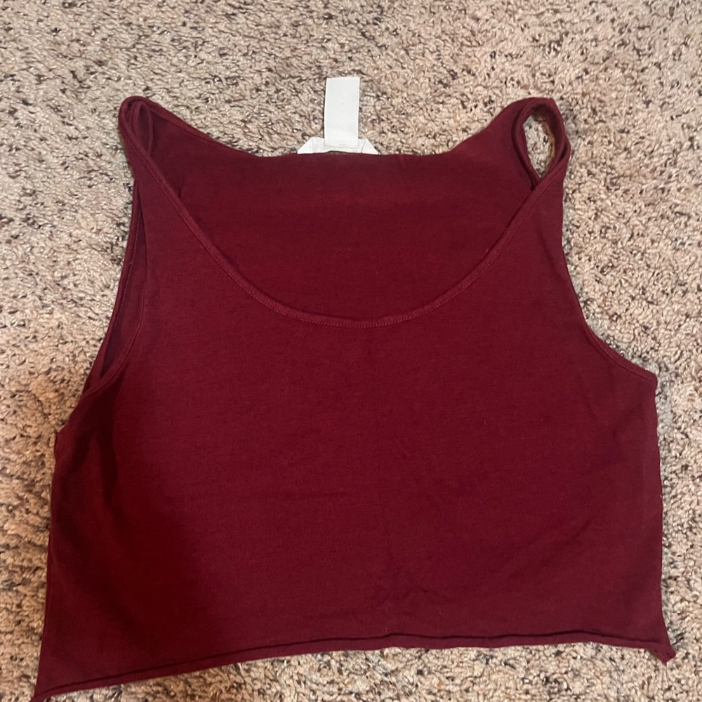 H&M Deep Red Basic Top - Picture 3 of 3
